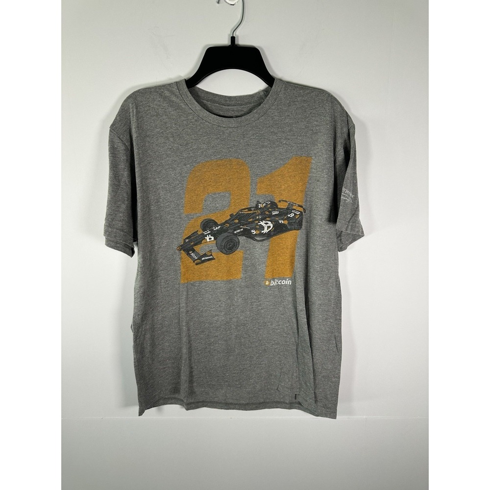 Indy 500 Bitcoin Racing Shirt T-Shirt Large Indycar Ed Carpenter The Shop Indy